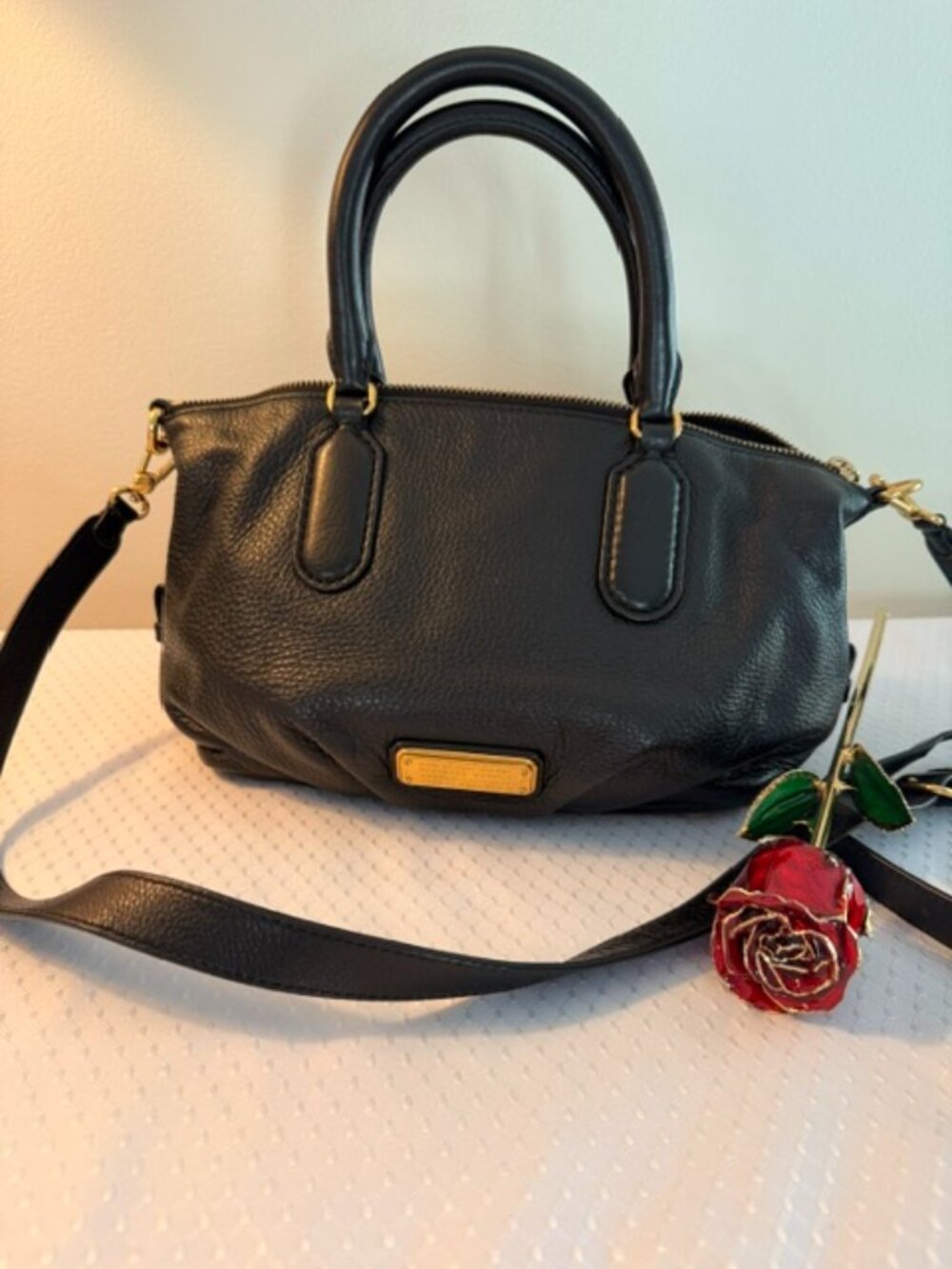 Marc by Marc Jacobs Classic Q Baby Groovee Black Leather Satchel